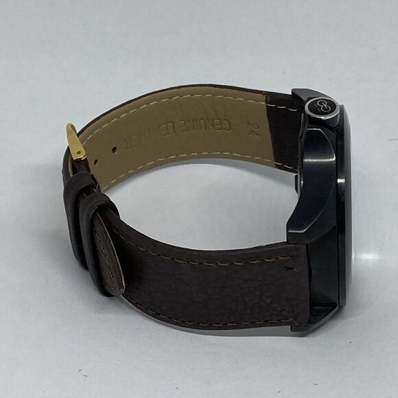 Eleven Eleven Unisex Brown Leather Analog Camo Dial Quartz Wrist Watch LJ439 - Picture 12 of 12